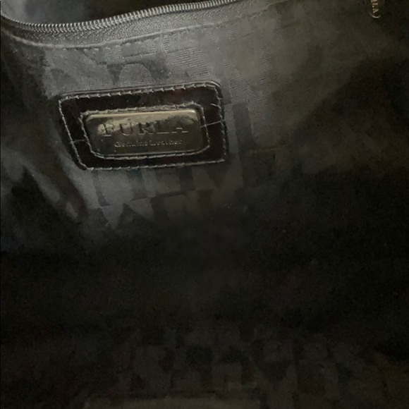 Furla black croc embossed leather shoulder bag - Picture 6 of 7